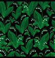 lilies valley seamless pattern elegant vector image vector image