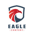 eagle head shield logo design vector image
