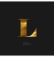 golden letter l vector image vector image