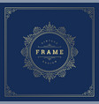 vintage flourishes ornament swirls lines frame vector image vector image