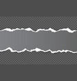 horizontal torn paper edge ripped squared vector image
