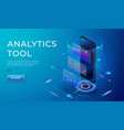 infographic with isometric 3d phone marketing vector image