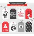 merry christmas printable set vector image