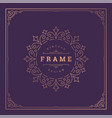 vintage flourishes ornament swirls lines frame vector image vector image