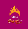 barbecue party logo vector image