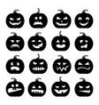 pumpkins icons halloween pumpkin vector image