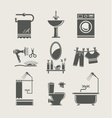 bathroom equipment set icon vector image