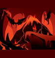 dark underworld in flames vector image