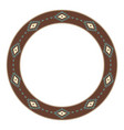 ethnic frame round border with mexican textile vector image vector image