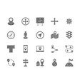 set of navigation grey icons compass location vector image vector image