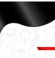 black silk or plastic shiny wave background vector image vector image
