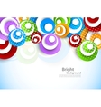 bright background with circles vector image
