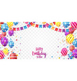 colorful birthday celebration banner with bunting vector image