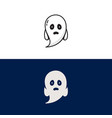 cute ghost icon design vector image vector image