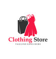 modern womens clothing shop logo vector image vector image