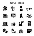 news icon set vector image