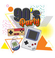 90s party banner template vector image