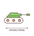 armored tank war machine rgb color icon vector image