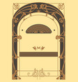 art nouveau backgrounds and frame vector image