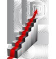 stairs with an arrow vector image vector image