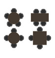 tables for discussion meeting vector image
