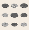 weight plate for barbell in 3d vector image vector image