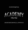 typeface alphabet lettering black style vector image