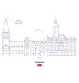 arhus city skyline vector image