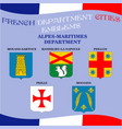 official emblems of cities of french department vector image