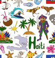 sketch haiti seamless pattern vector image