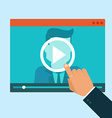 webinar concept in flat style vector image