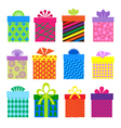 gift boxes set vector image vector image