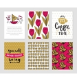grunge cards collection vector image