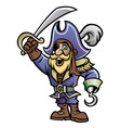 cartoon of pirate vector image