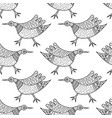 pattern with birds in indian traditional gong vector image vector image