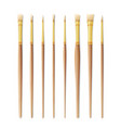 realistic artist paintbrushes set paint brush set vector image