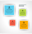 abstract squared card infographic scheme vector image