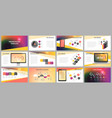 business presentation templates vector image vector image