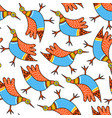 pattern with birds in indian traditional gong vector image vector image