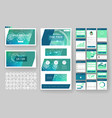 website design template and interface elements vector image vector image