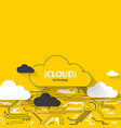 cloud storage technology integrated digital web vector image vector image