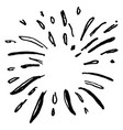 hand drawn of doodle starburst sunburst firework vector image vector image