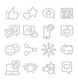 social network of people and media icons vector image