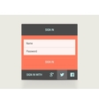 web page login password security screen vector image