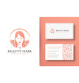 beauty women logo design vector image