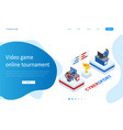 isometric cybersports competition cybersport vector image