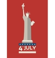 july 4 th independence day statue of liberty usa vector image