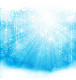 light blue christmas winter background vector image