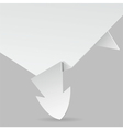 paper origami arrow vector image vector image