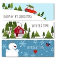 set of 3 lovely winter cards templates vector image